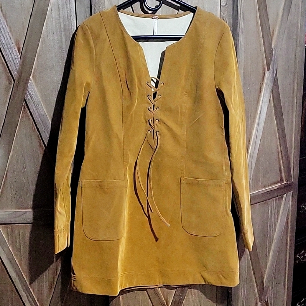Free People Bradley Faux Suede Mini Dress Size Medium